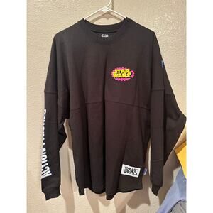 NWT Disney Parks Star Wars Vintage Action Figures Black Spirit Jersey M